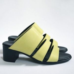 HOPP Chartreuse Three Strap Sandle